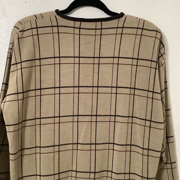 Prosperity 90s Tan English Countryside Preppy Dark Academia Old Money Sweater S - Picture 5 of 10
